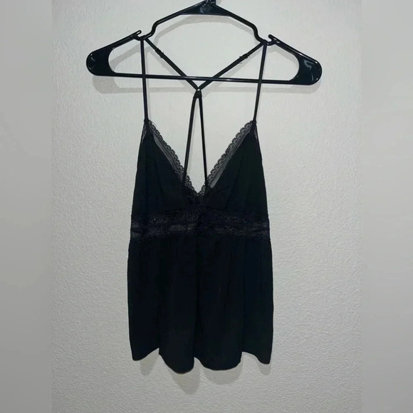 Victorias Secret Sleepwear Tanktop Black Lace - Picture 2 of 6